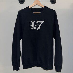 Black White L7 Rock Band Music Promo Grunge 90s Crewneck Sweatshirt